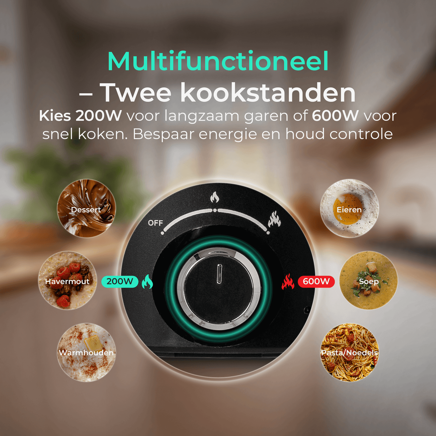 TEN® - Elektrische Eierkoker 1.8L - 200W/600W - Tenkitchen.store