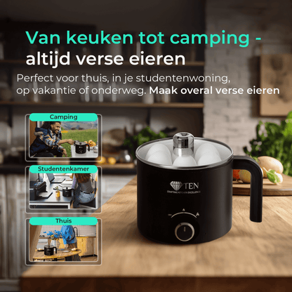 TEN® -  Elektrische Eierkoker 1.8L - 200W/600W - Tenkitchen.store