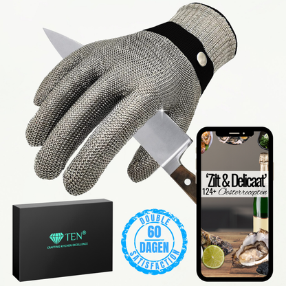 TEN® Oesterhandschoen - Veilig Openen van Oesters - Tenkitchen.store