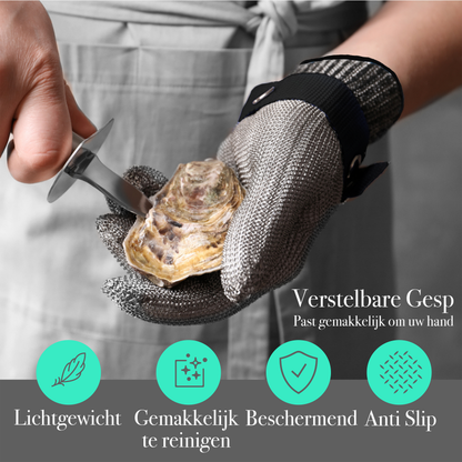 TEN® Oesterhandschoen - Veilig Openen van Oesters - Tenkitchen.store