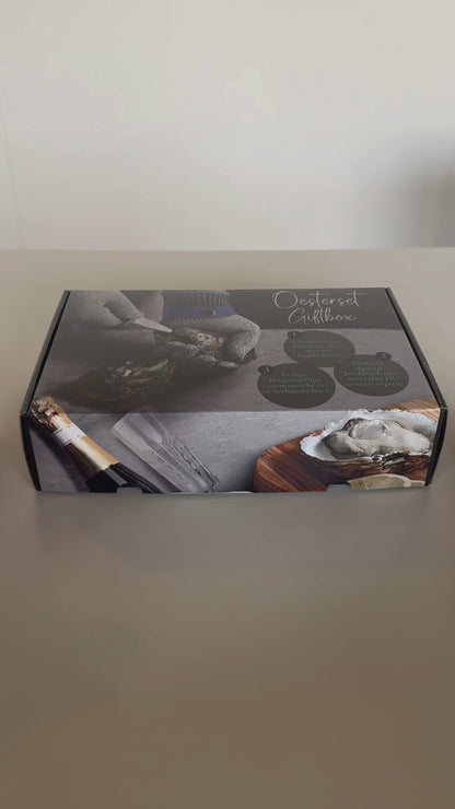 TEN® Gift box Brown - Oyster knife & Glove + Oyster holder